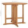 Voir la diapositive 6 : VIDAXL Table a dîner pliable de jardin Ø90x75 cm Bois de teck solide
