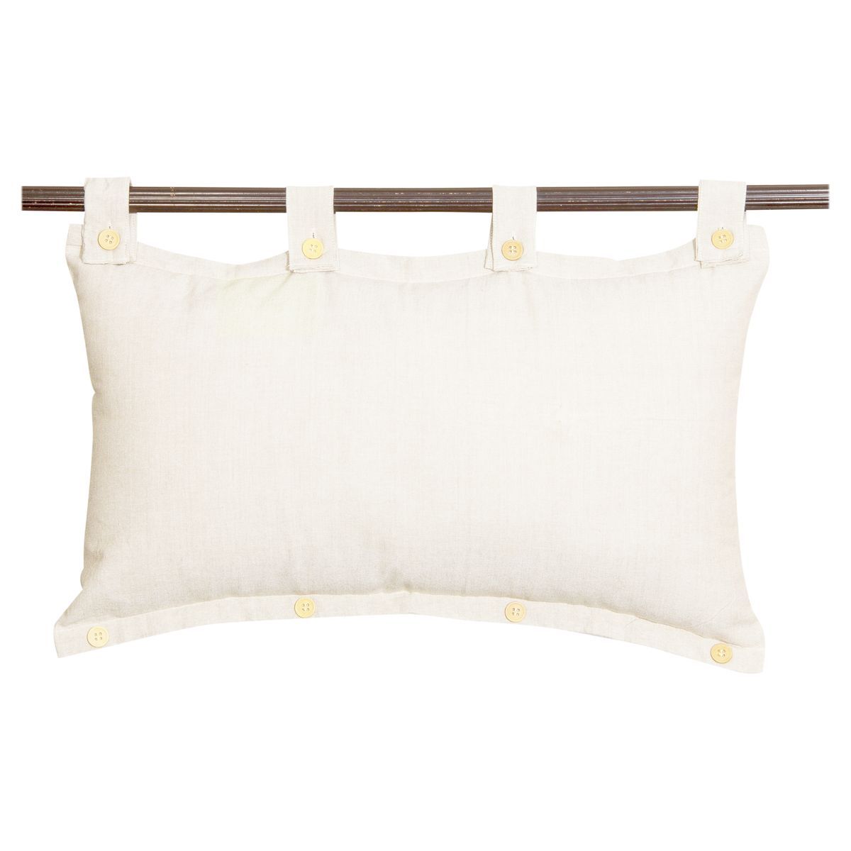 Coussin tête de lit uni déhoussable en coton 