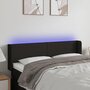 Voir la diapositive 1 : VIDAXL Tete de lit a LED Noir 147x16x78/88 cm Tissu