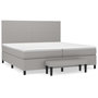 Voir la diapositive 2 : VIDAXL Sommier a lattes de lit avec matelas Gris clair 200x200cm Tissu