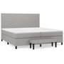 Voir la diapositive 2 : VIDAXL Sommier a lattes de lit avec matelas Gris clair 200x200cm Tissu