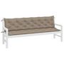 Voir la diapositive 3 : VIDAXL Coussins de banc jardin lot de 2 taupe 200x50x7 cm tissu Oxford