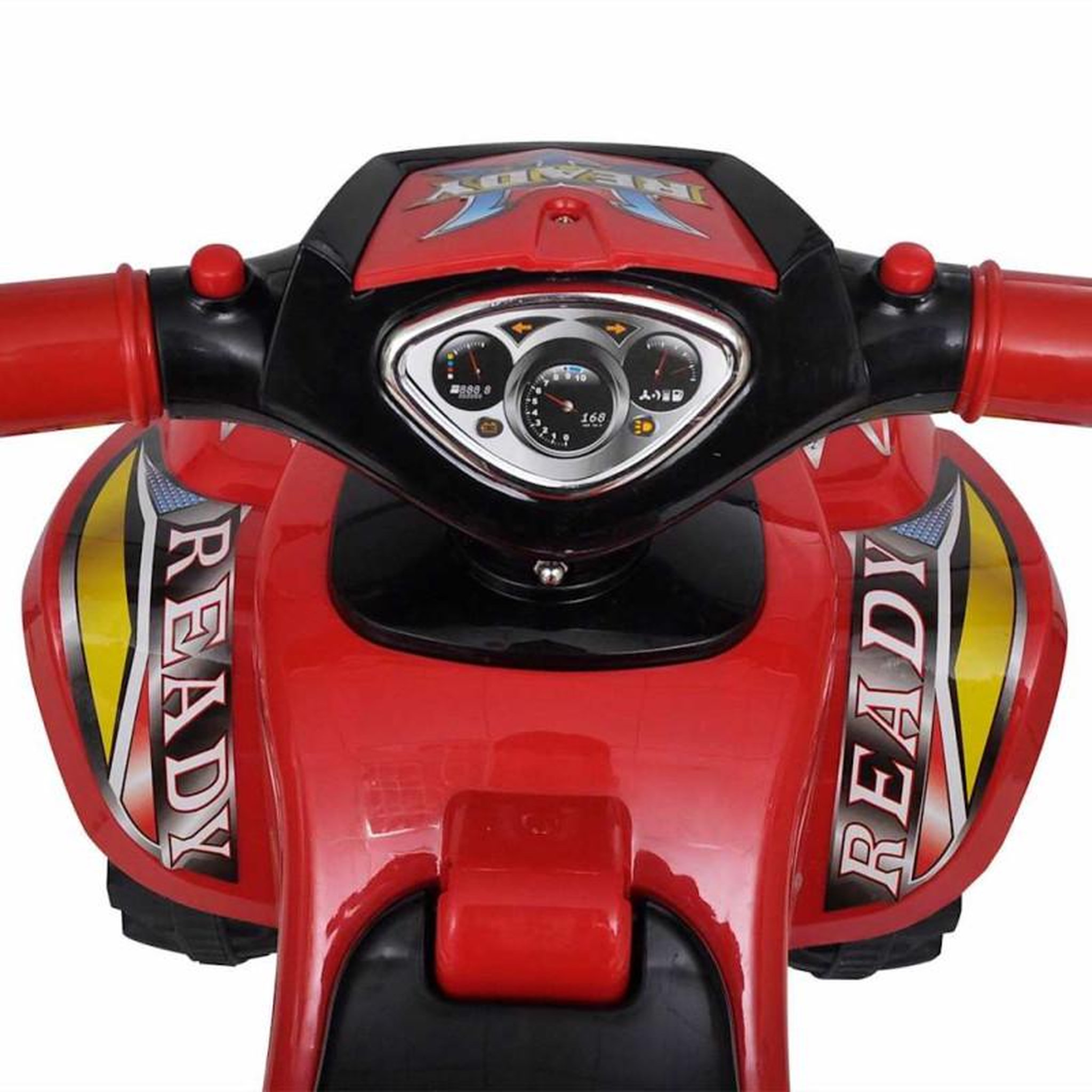 Voir la diapositive 6 : VIDAXL Quad à chevaucher enfant rouge avec son et lumière