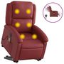 Voir la diapositive 2 : VIDAXL Fauteuil inclinable de massage electrique rouge bordeaux