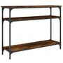 Voir la diapositive 2 : VIDAXL Table console chêne fumé 100x29x75 cm bois d ingénierie
