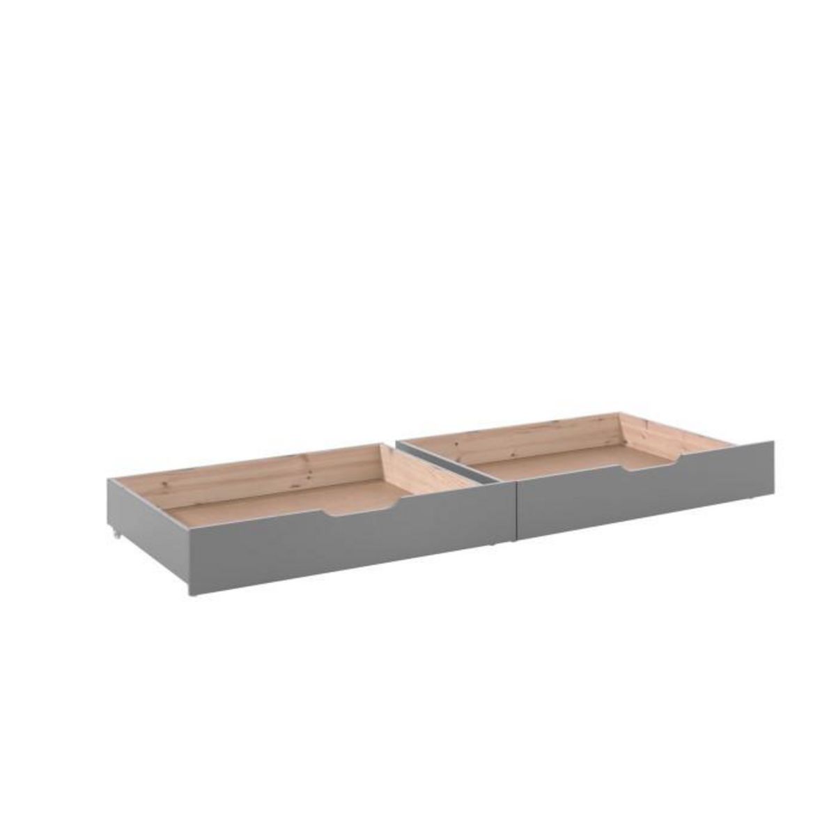 Paris Prix Pack - Lit Superposé Enfant & 2 Tiroirs  Pino  Gris