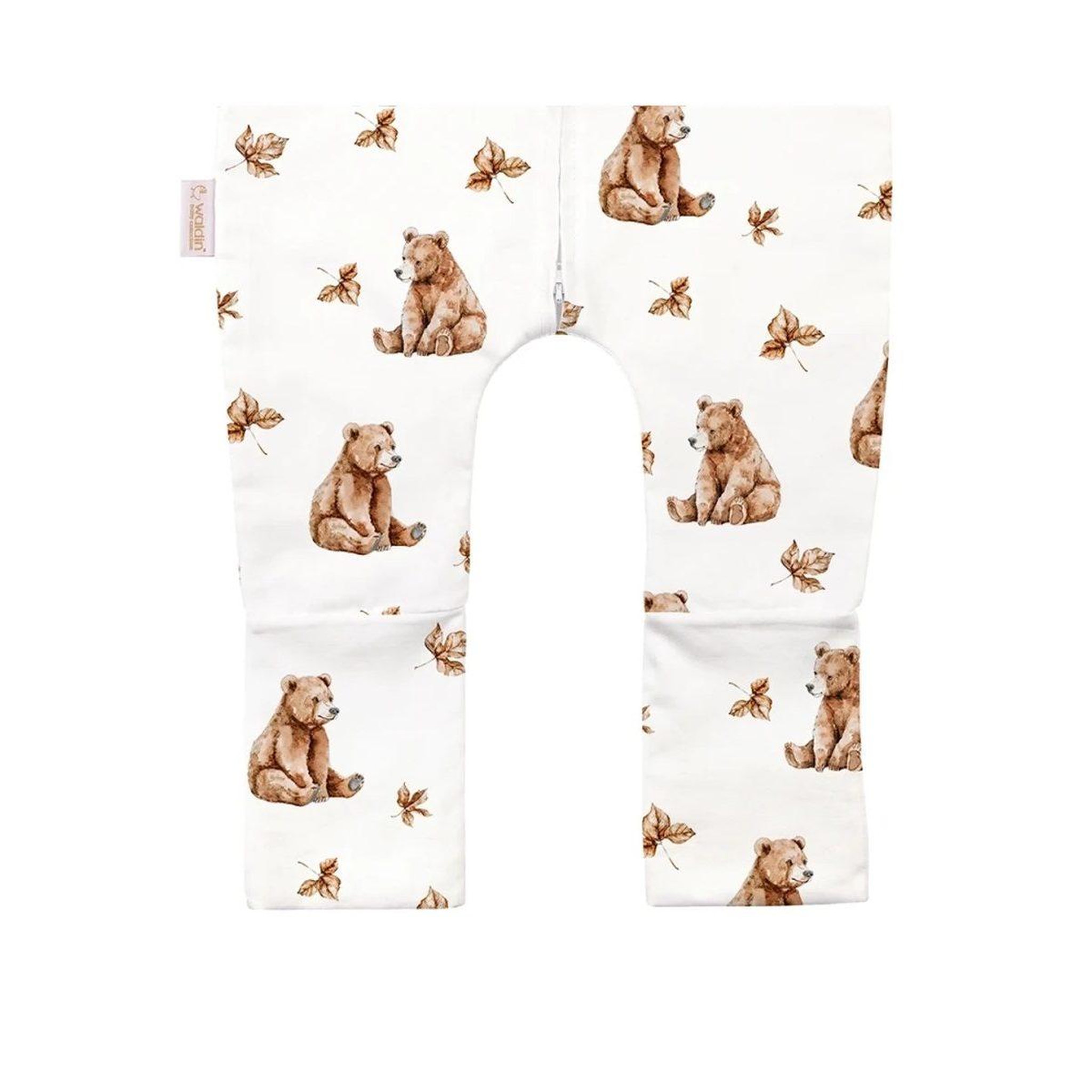 WALDIN Gigoteuse à jambes en coton - taille S (1-2 ans) - motif oursons, blanc
