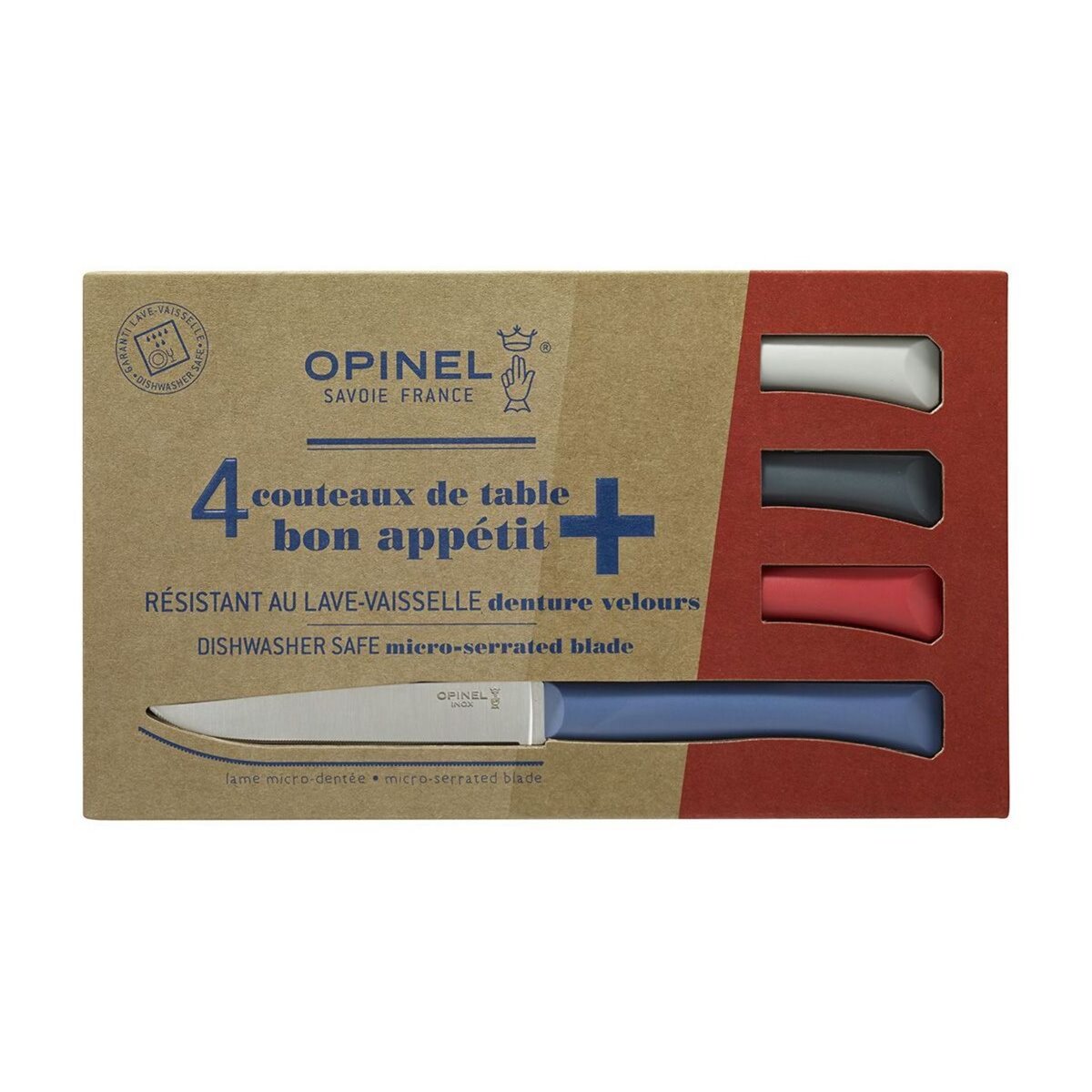 Opinel Set de couteaux Bon Appétit + Primo 4 couteaux de table