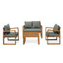 Voir la diapositive 1 : DCB GARDEN Salon bas de jardin 4 places en bois d'acacia