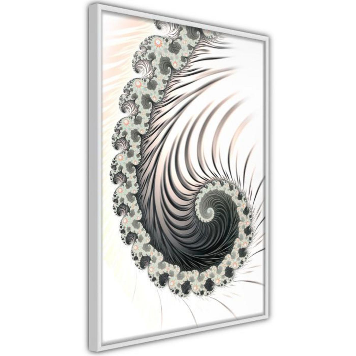 Paris Prix Affiche Murale Encadrée  Fractal Spiral Positive