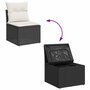 Voir la diapositive 5 : VIDAXL Salon de jardin avec coussins 2 pcs noir resine tressee acacia