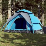 VIDAXL Tente de camping a dome 5 personnes bleu liberation rapide
