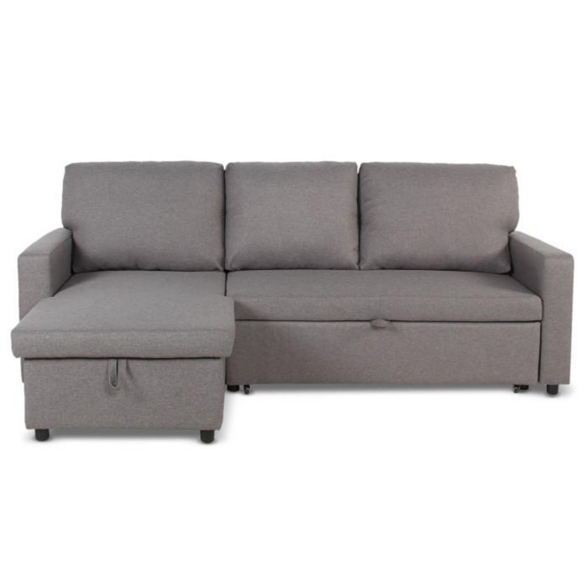 Paris Prix Canapé d'Angle Gauche Convertible  Minera  215cm Gris