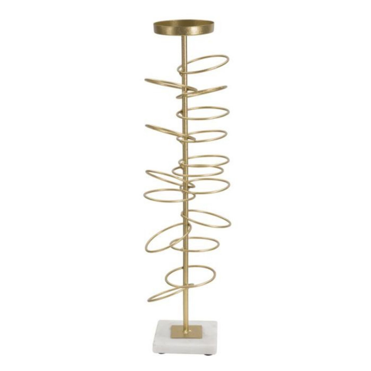 Paris Prix Bougeoir Design en Métal  Rings  50cm Or