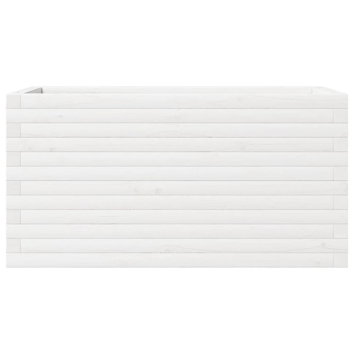 VIDAXL Jardiniere blanc 90x40x46 cm bois de pin massif