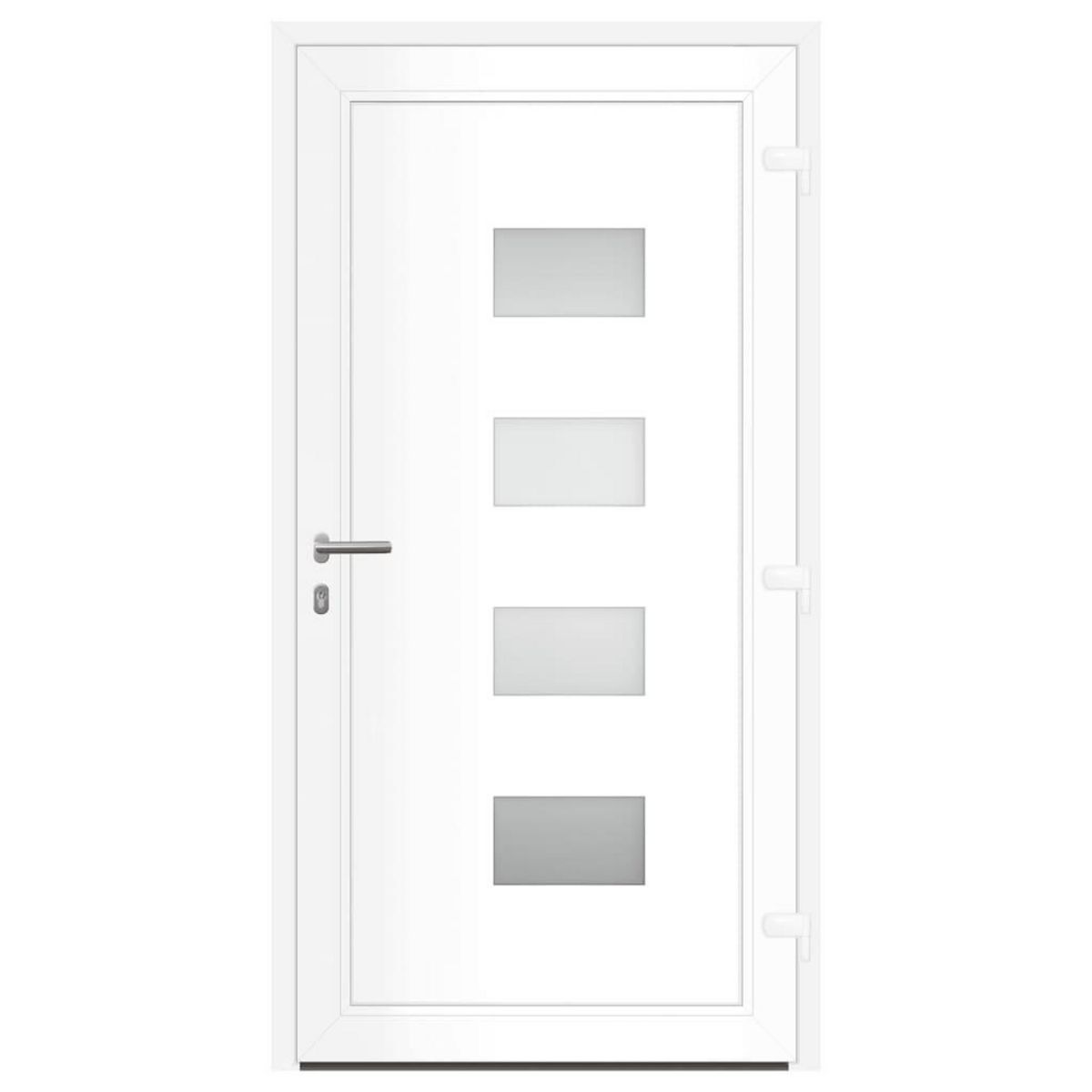 VIDAXL Porte d'entree Blanc 110x210 cm Aluminium et PVC
