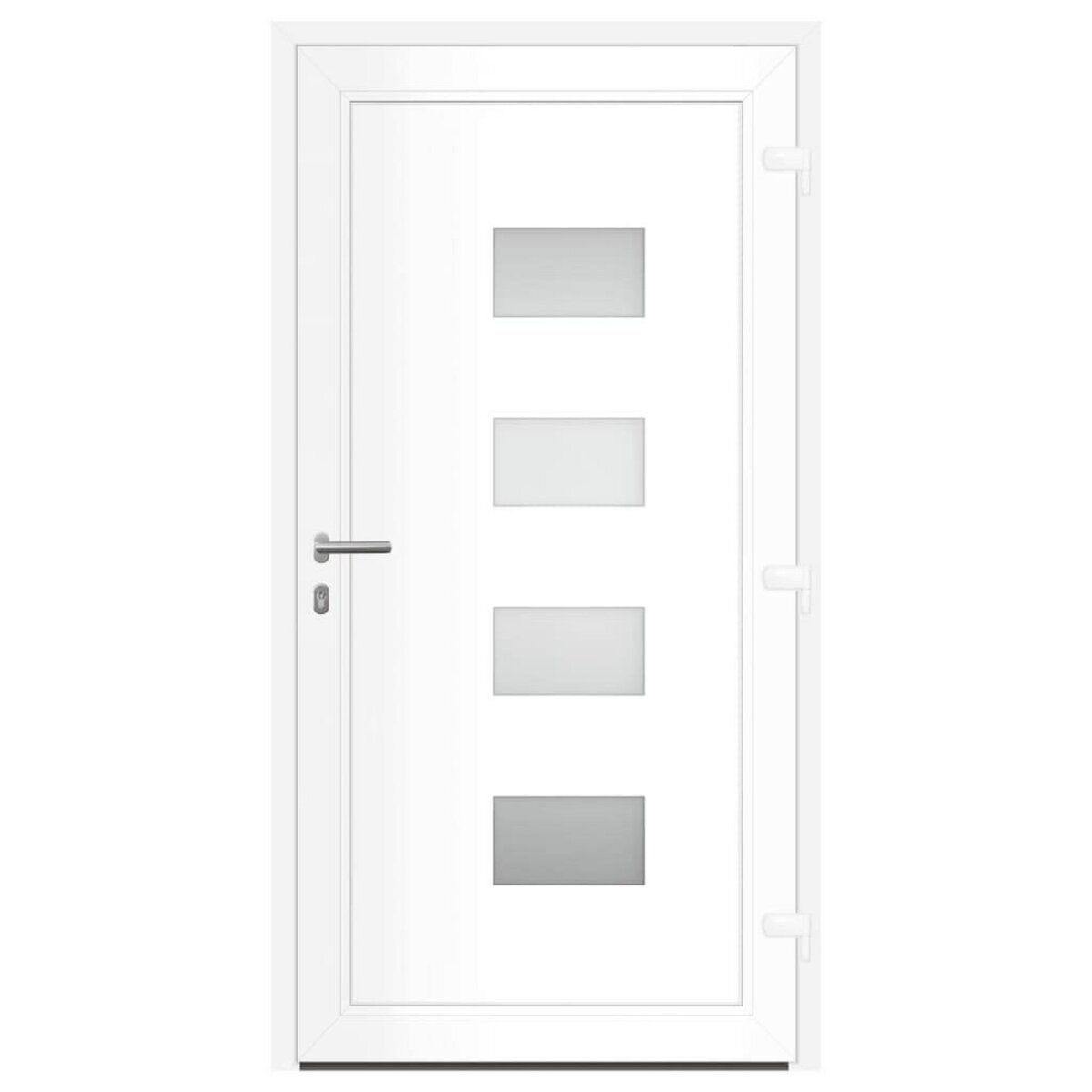 VIDAXL Porte d'entree Blanc 110x210 cm Aluminium et PVC