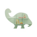SWEEEK Etagère murale dinosaure 5 espaces de rangement vert - L 108 x P 16.5 x H 78.5 cm - Brachi