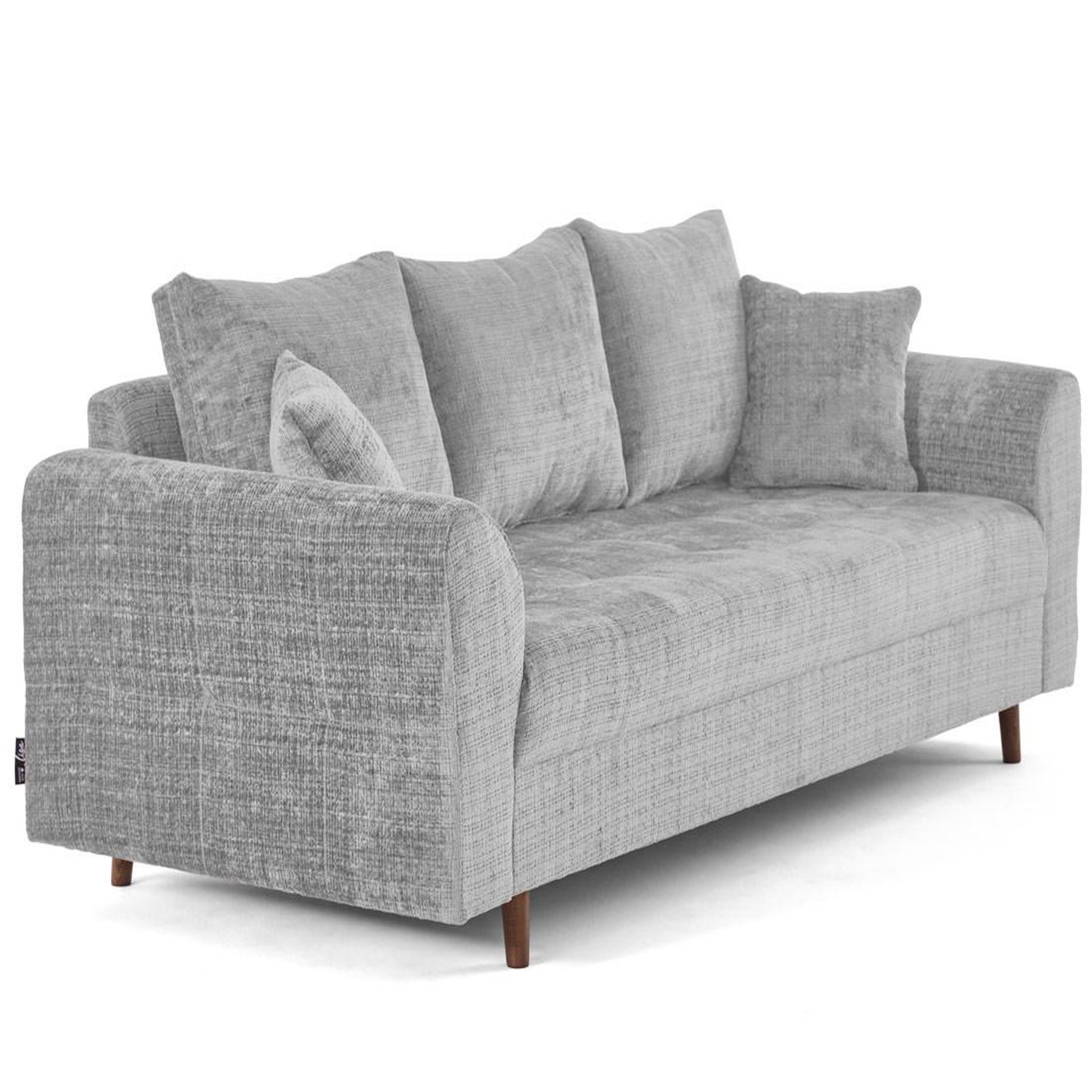 Voir la diapositive 4 : LISA DESIGN Rune - canapé droit 3 places en velours texturé