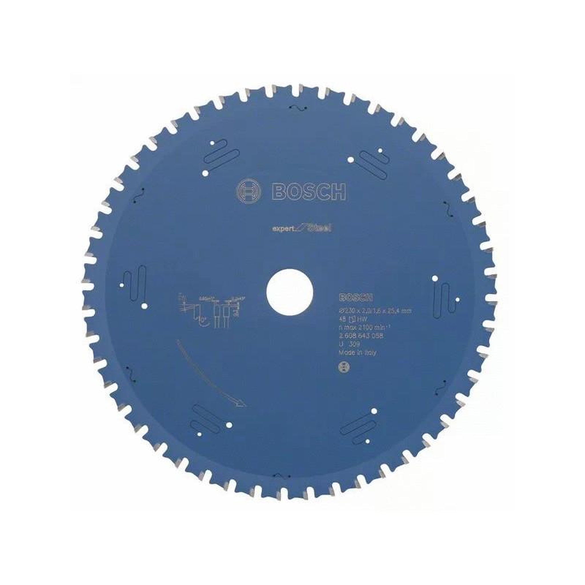 BOSCH Lame de scie circulaire pour l acier 230 x 25,4 x 1,6mm 48 dents BOSCH EXPERT 2608643058