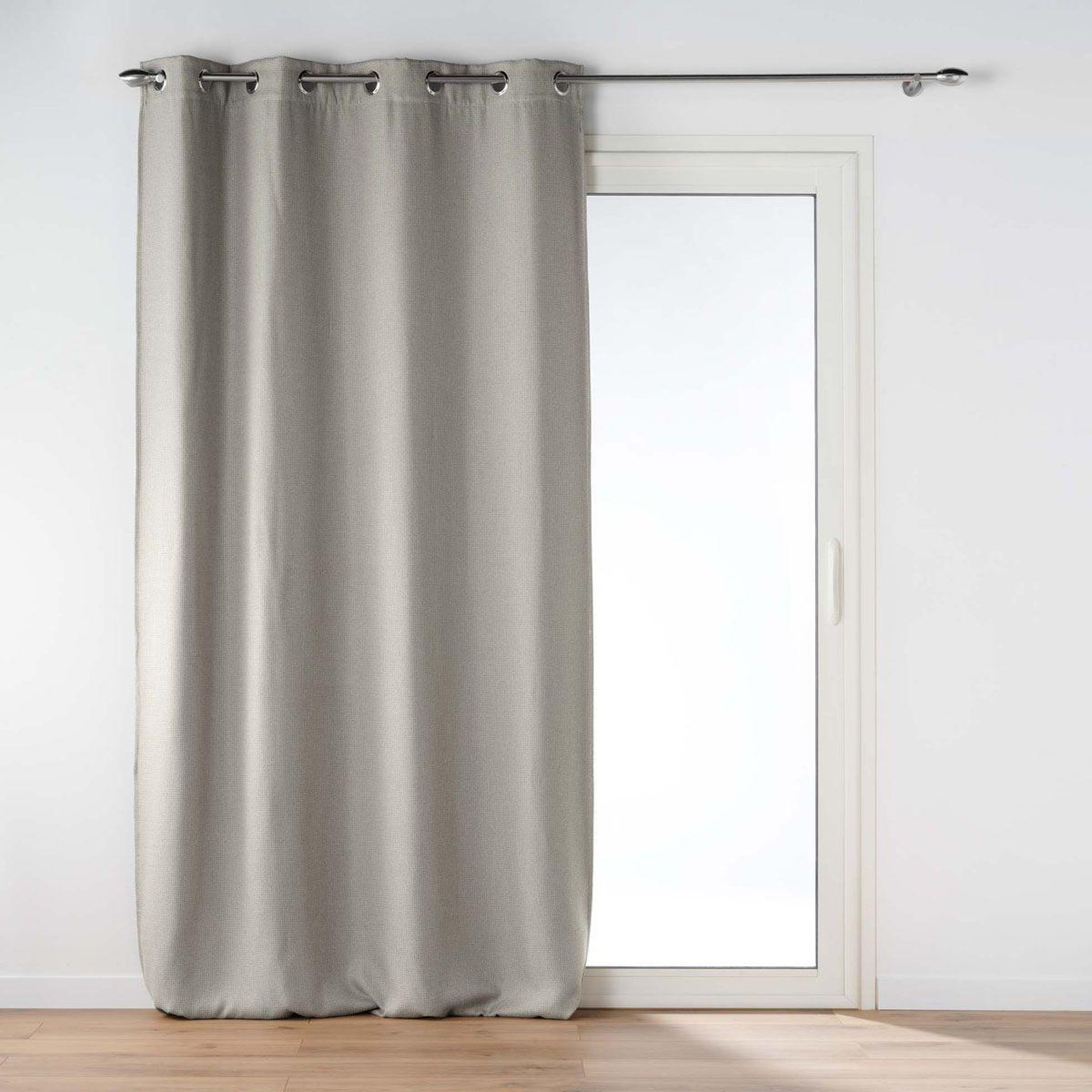 Douceur d'Intérieur Rideau occultant jacquard  blake  135x240cm gris