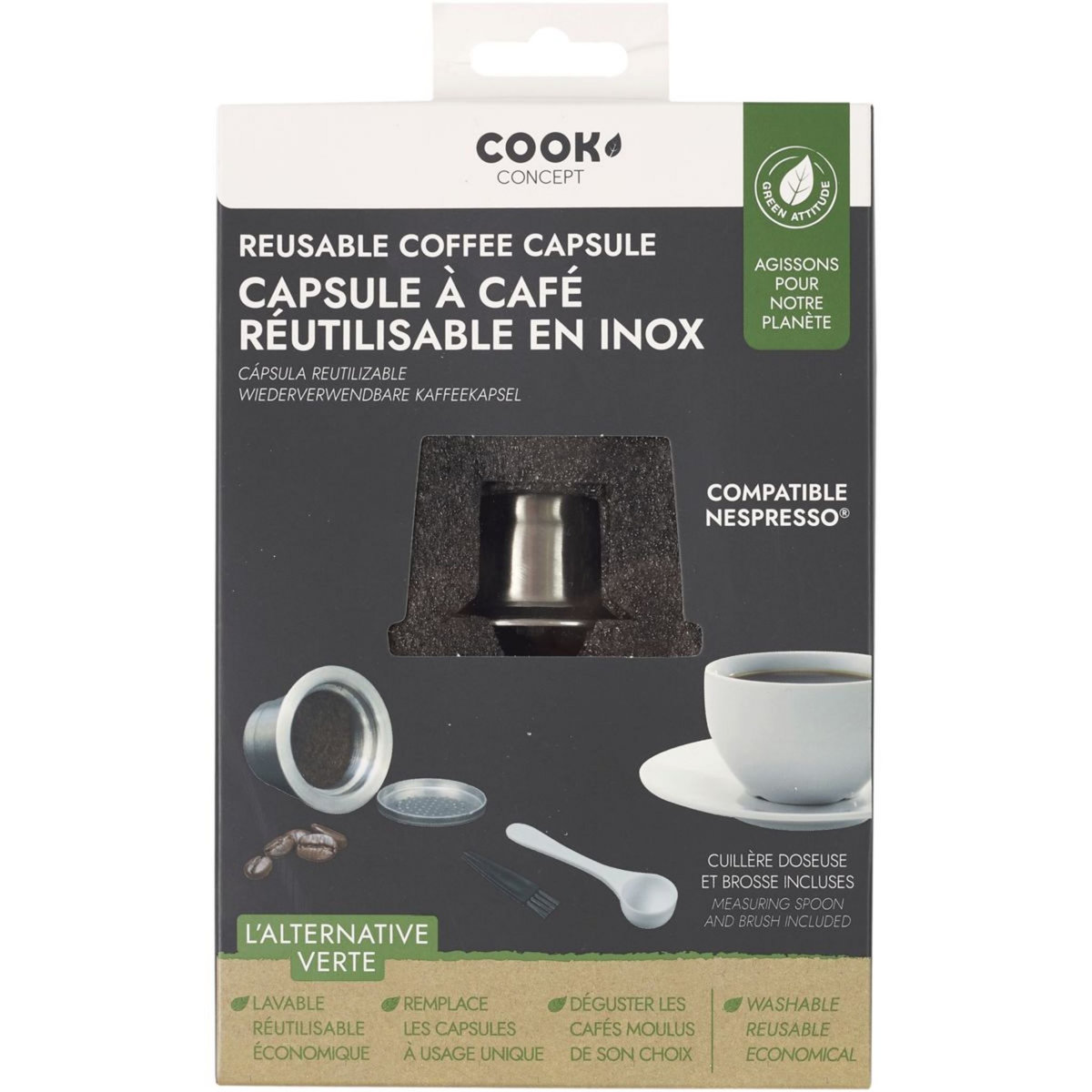 Capsule à café réutilisable en inox