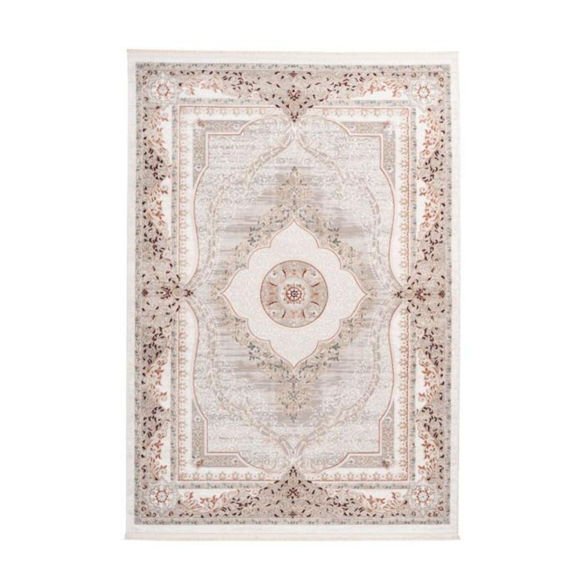 Paris Prix Tapis Vintage à Franges  Akropolis V  Gris & Rose