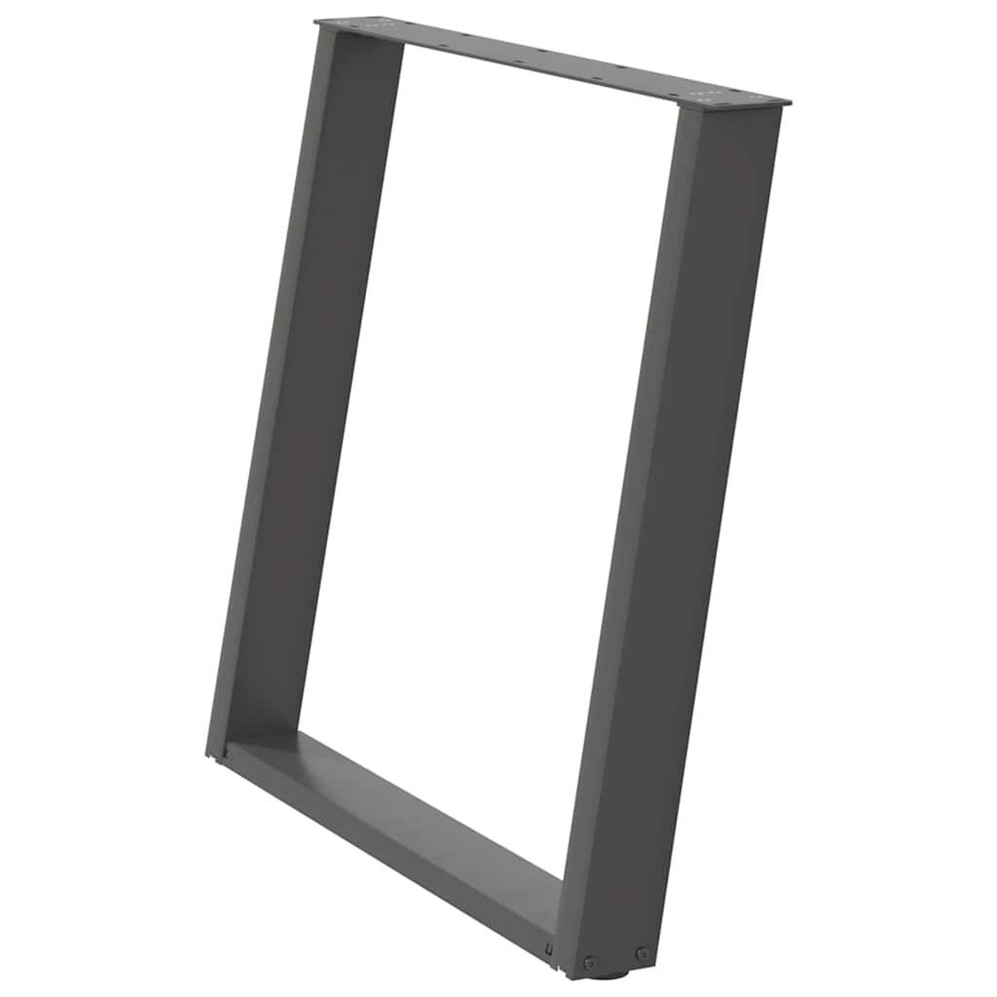 Voir la diapositive 4 : VIDAXL Pieds de table a manger forme de U 2 pcs 70x(72-73) cm acier