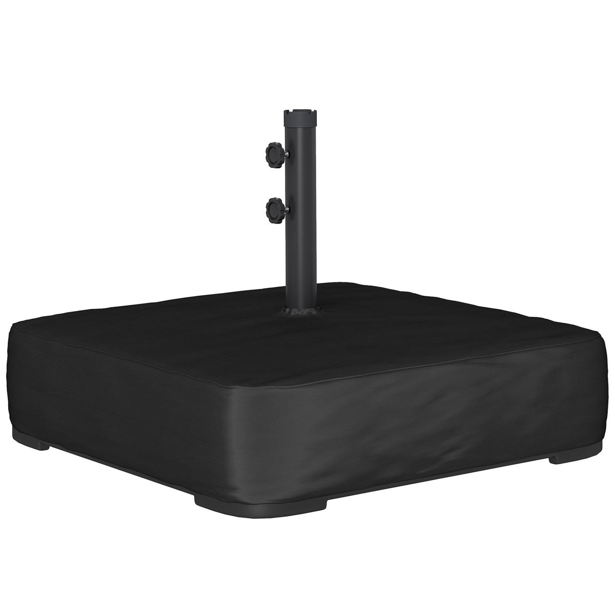 OUTSUNNY Base de parasol déporté avec housse capacité sable 80 kg métal noir