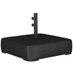 OUTSUNNY Base de parasol déporté avec housse capacité sable 80 kg métal noir