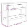 Voir la diapositive 6 : VIDAXL Table console 100x35x75 cm Bois massif de pin