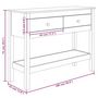 Voir la diapositive 6 : VIDAXL Table console 100x35x75 cm Bois massif de pin