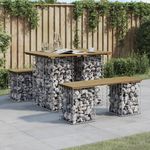 VIDAXL Banc de jardin design gabion 100x70x72 cm bois de pin impregne