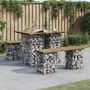 Voir la diapositive 1 : VIDAXL Banc de jardin design gabion 100x70x72 cm bois de pin impregne