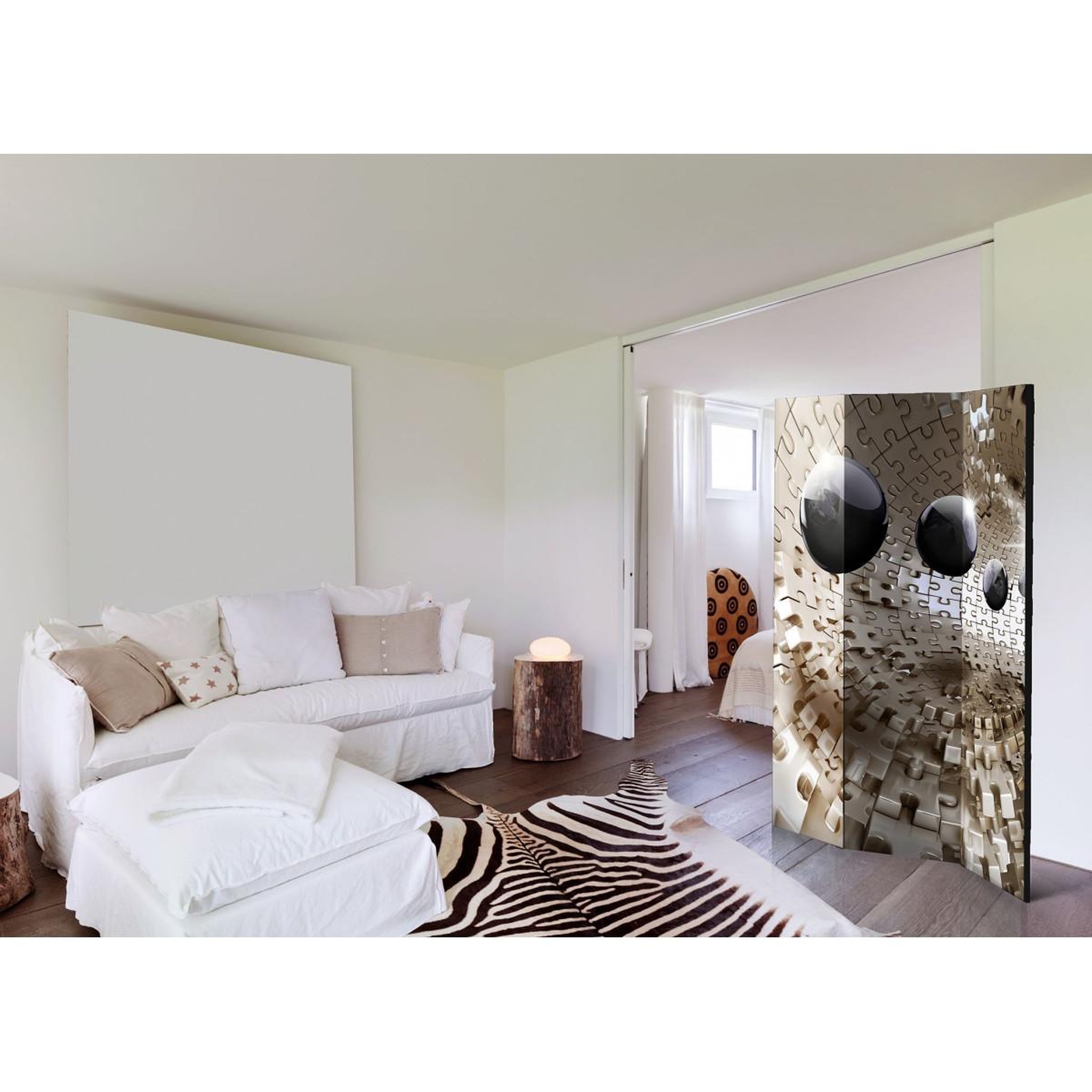 Voir la diapositive 2 : Paris Prix Paravent 3 volets  golden jigsaw  135x172cm