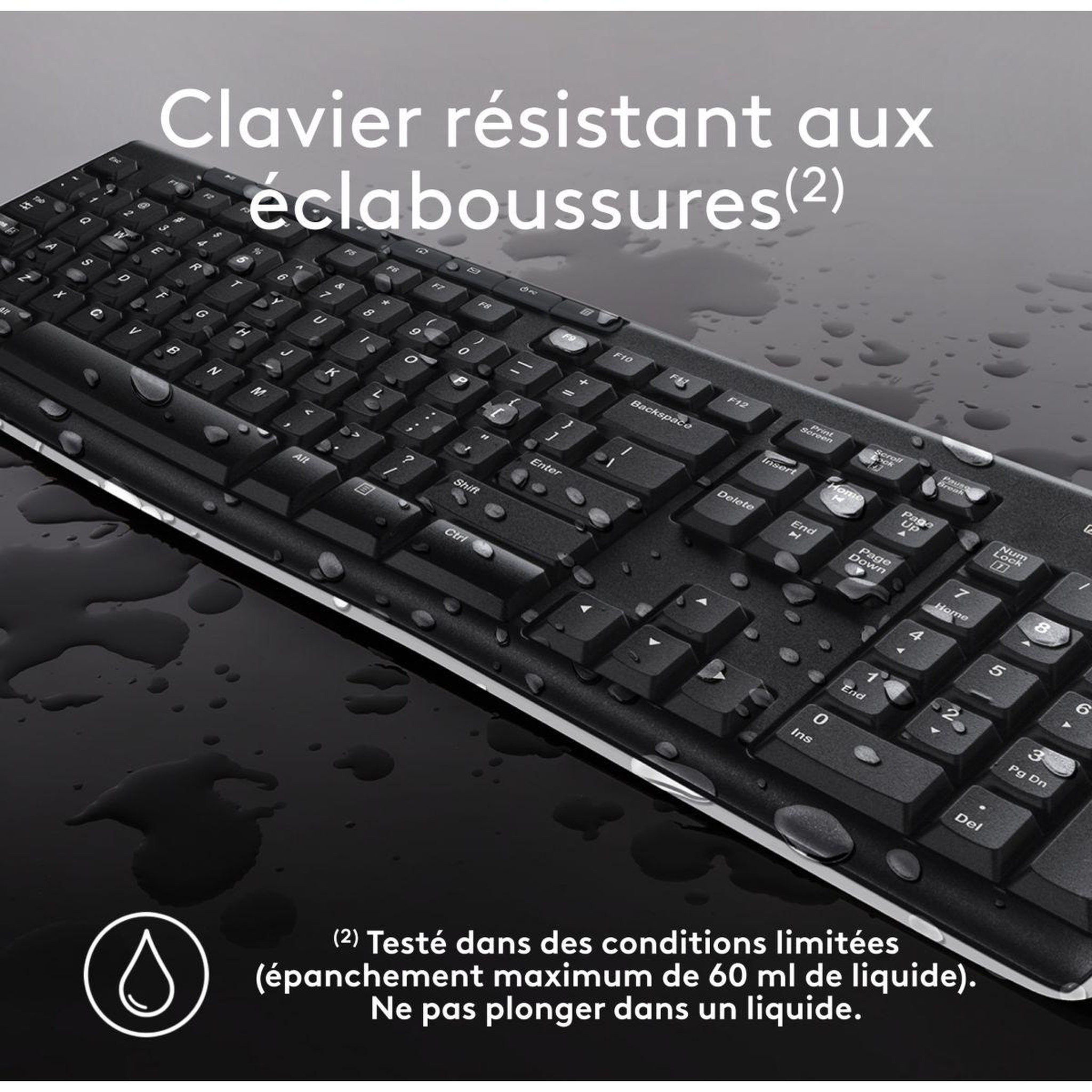 Voir la diapositive 5 : Logitech Clavier + Souris MK270 Wireless Desktop