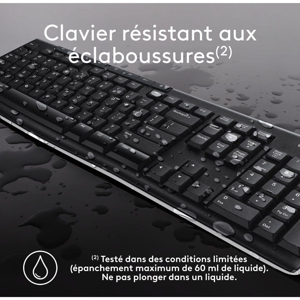 Logitech Clavier + Souris MK270 Wireless Desktop