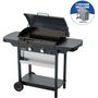 Voir la diapositive 2 : CAMPINGAZ Plancha gaz EX plus noir 2brûleurs sur chariot, 66x42cm + housse
