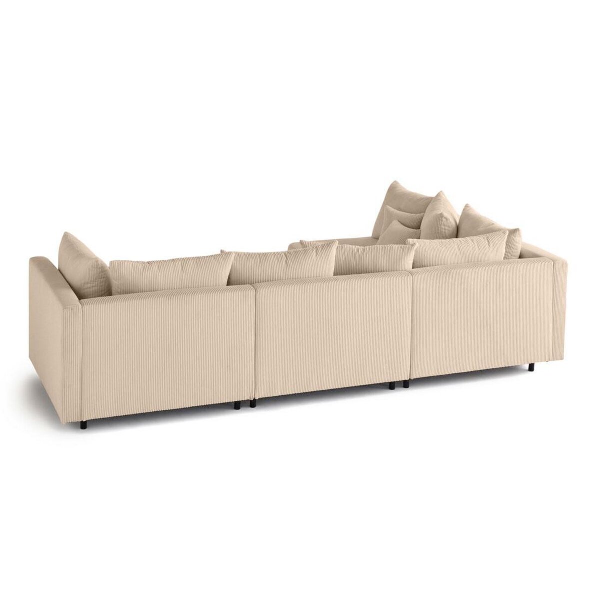 LISA DESIGN Edinburg - canapé modulable d'angle réversible 4 places - en velours côtelé