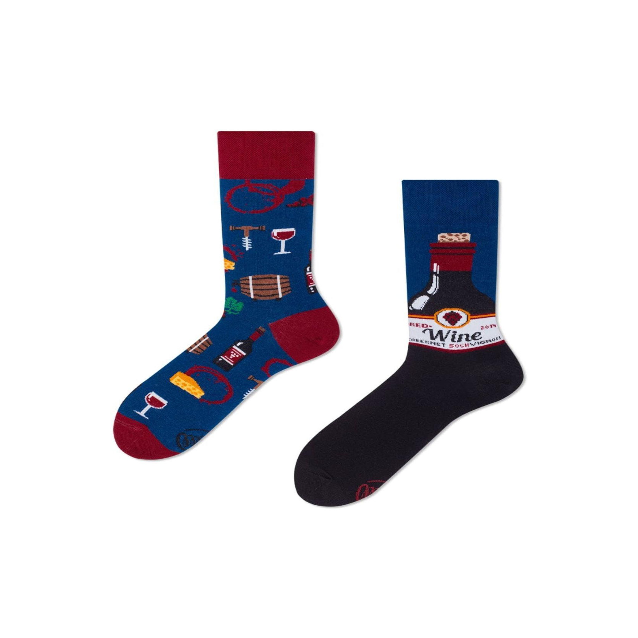 MANY MORNINGS Chaussettes cabernet sockvignon. Coloris disponibles : Multicolore