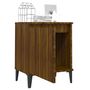 Voir la diapositive 4 : VIDAXL Tables de chevet avec pieds en metal chene marron 40x30x50 cm