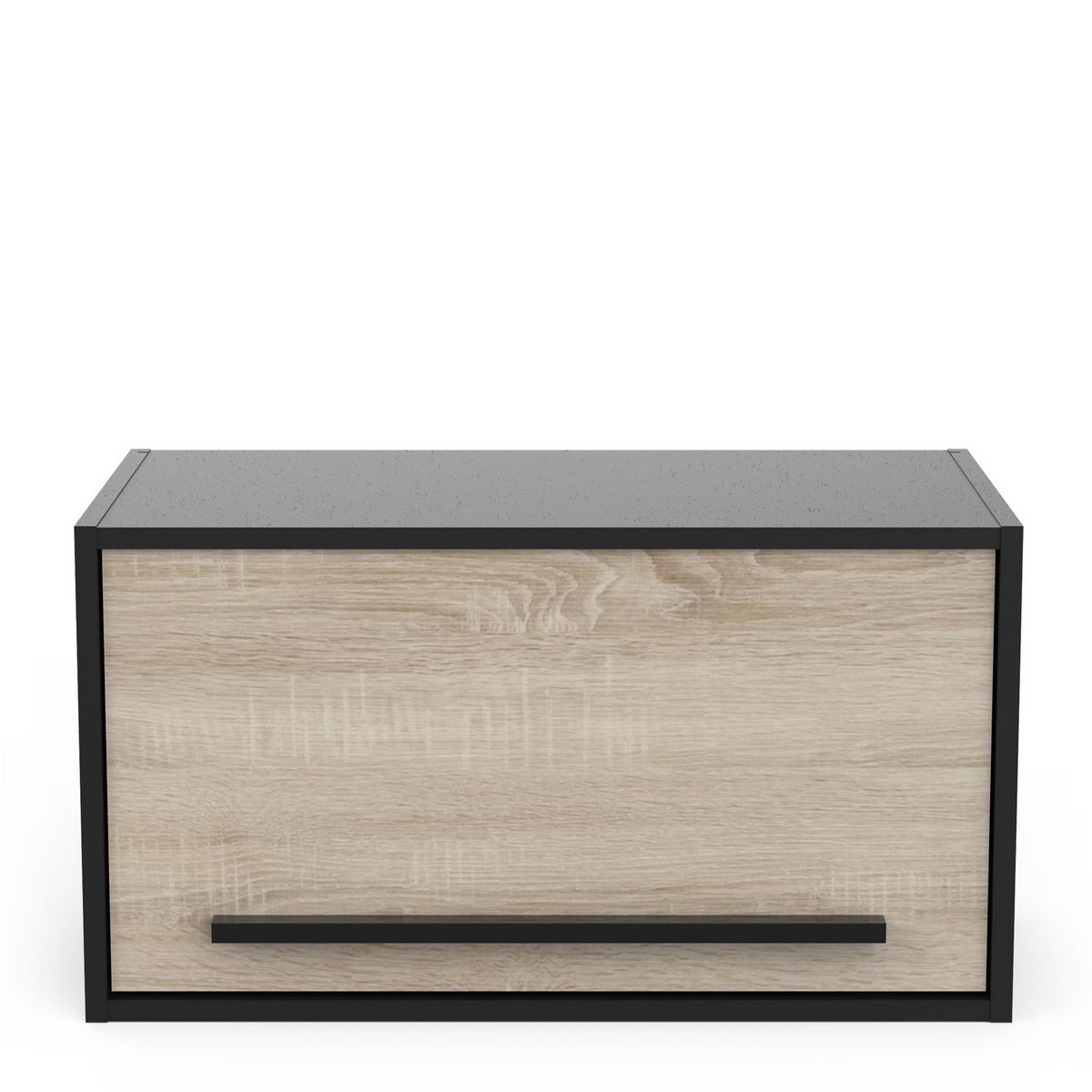 Ensemble meubles de cuisine bas sous évier 1 porte L64cm + bas 2 tiroirs L64cm + haut 1 porte L64cm BRICKHOUSE