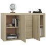 Voir la diapositive 4 : VIDAXL Buffet Chene sonoma 120x36x69 cm Bois d'ingenierie