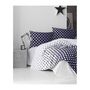 Voir la diapositive 2 : GENERIQUE Parure de lit - 1 housse de couette 220 x 240 cm + 2 taies d'oreiller 60 x 60 cm - 100% coton renforcé - Bleu