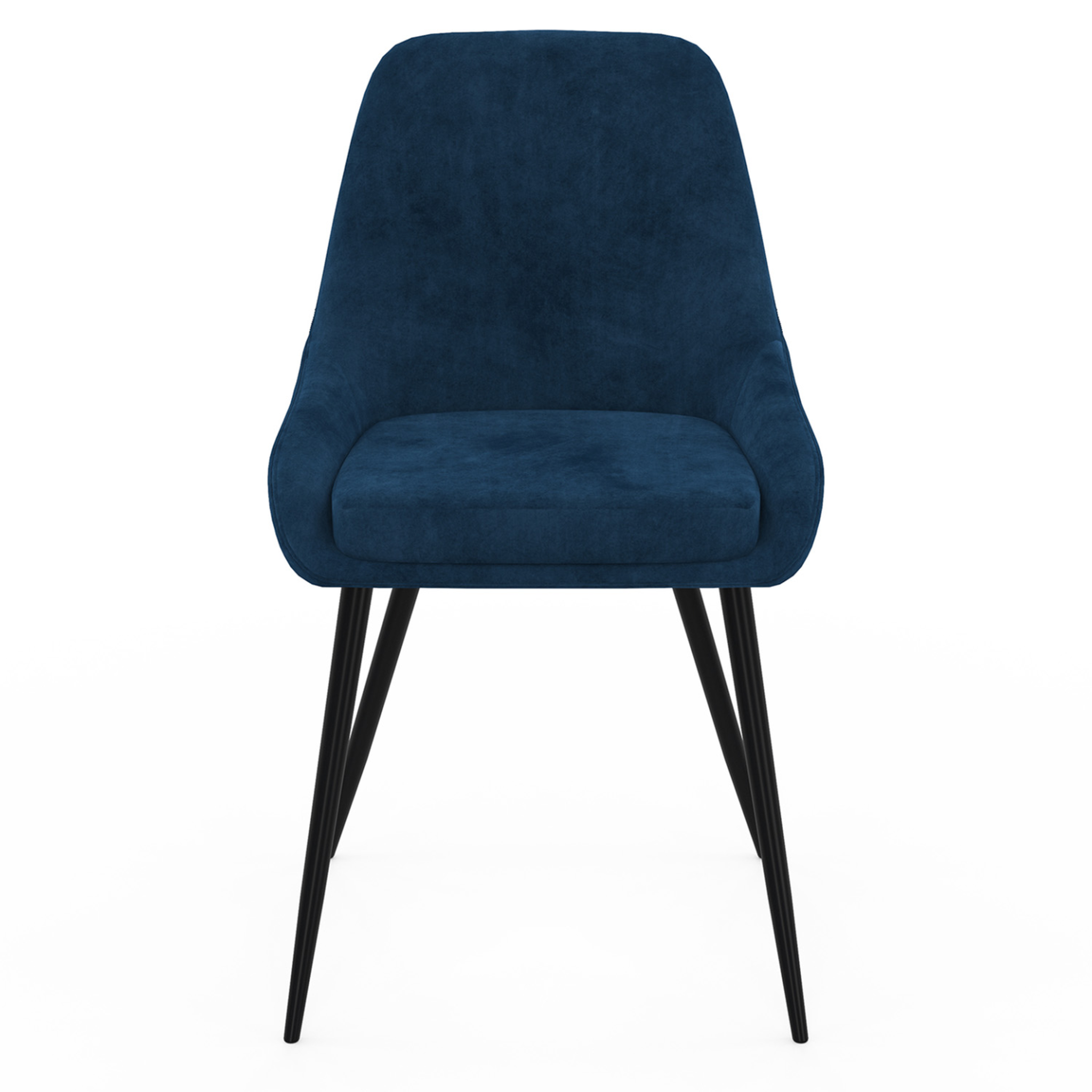 Voir la diapositive 4 : ID MARKET Lot de 4 chaises thalya en velours bleu avec accoudoirs