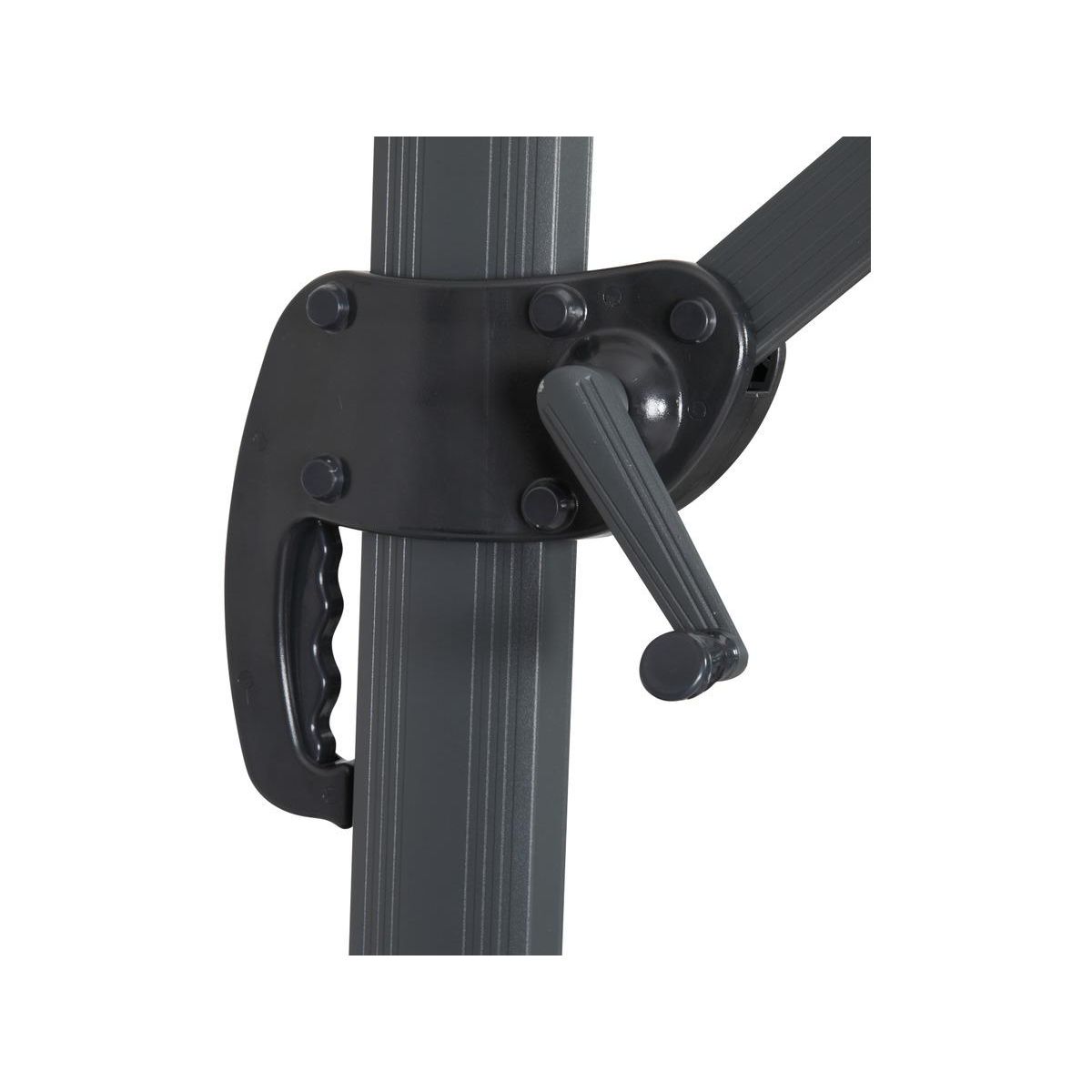 Habitat et Jardin Parasol jardin déporté Alu  Sun 4   - Rectangle - 3 x 4 m - Vert - Dalles à lester incluses