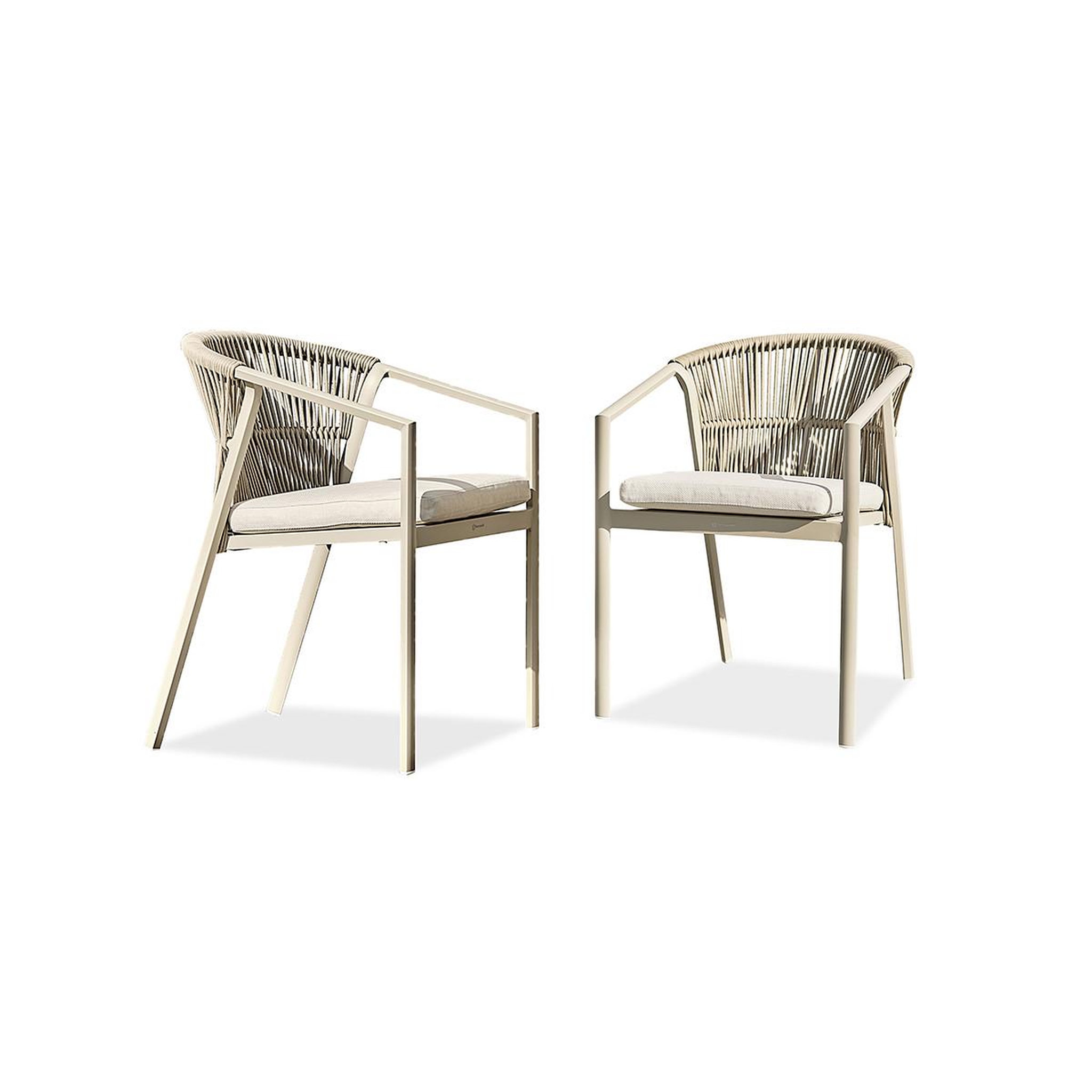 Paris Prix Lot de 2 fauteuils de jardin empilables  gambi  79cm grège
