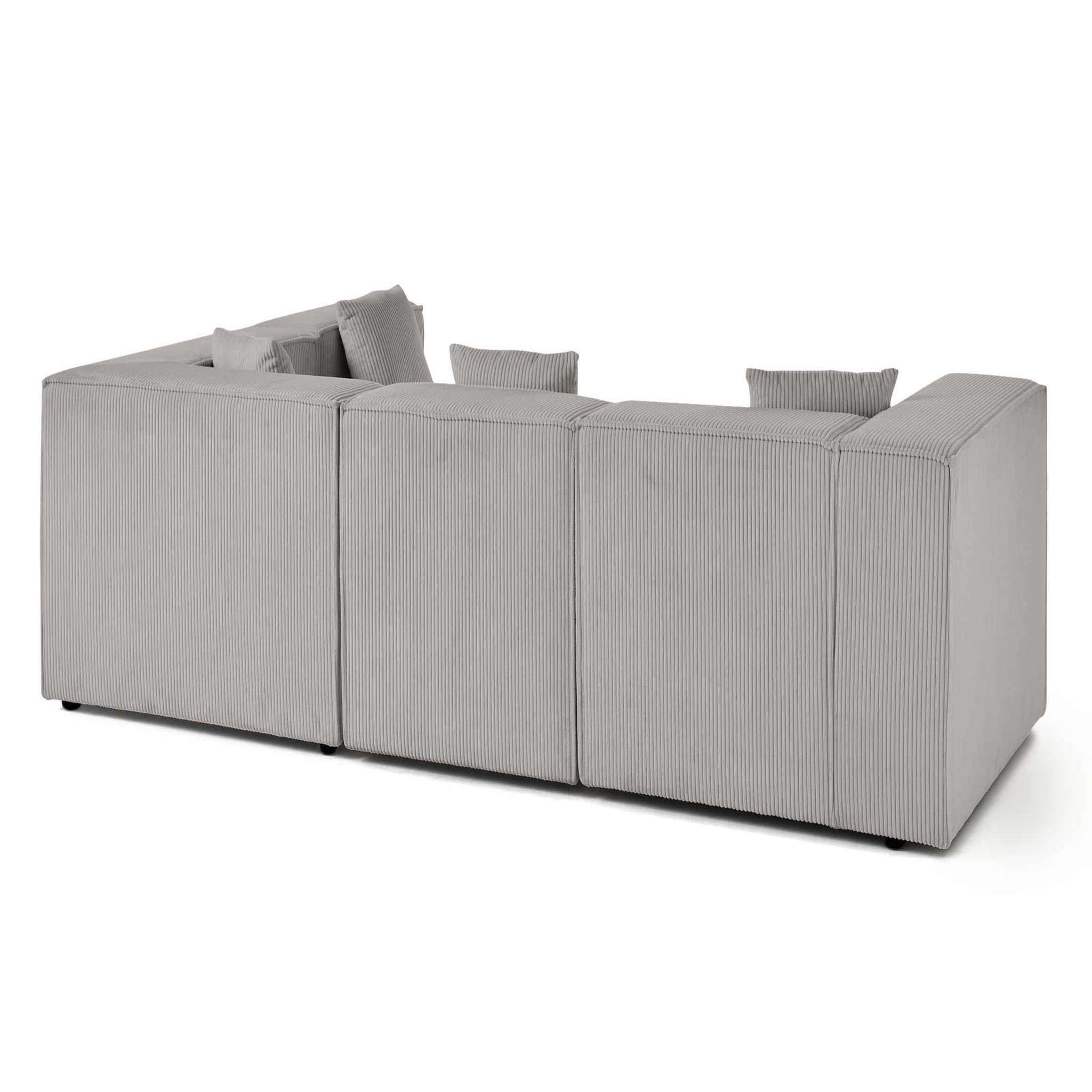 Voir la diapositive 5 : LISA DESIGN Arty - canapé modulable d'angle droit 4 places - en velours côtelé