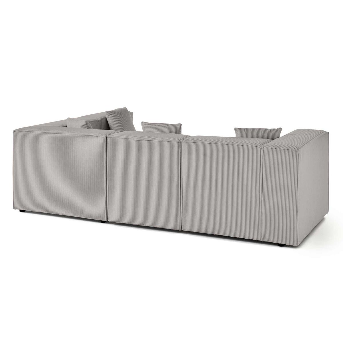 LISA DESIGN Arty - canapé modulable d'angle droit 4 places - en velours côtelé