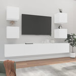 VIDAXL Ensemble de meubles TV 6 pcs Blanc Bois d'ingenierie